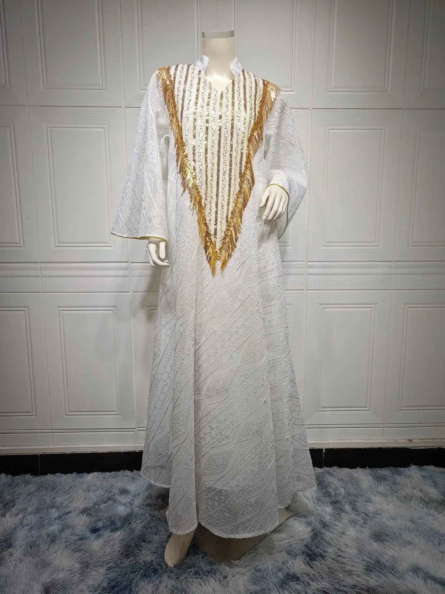 Robe de soirée pailletée longue pour femmes musulmanes - Abaya Dubai V COL.