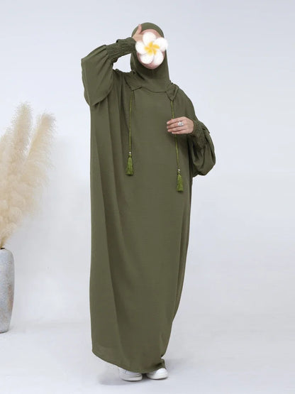 Robe longue à capuche musulmane pour femmes: Jilbab Ramadan Eid