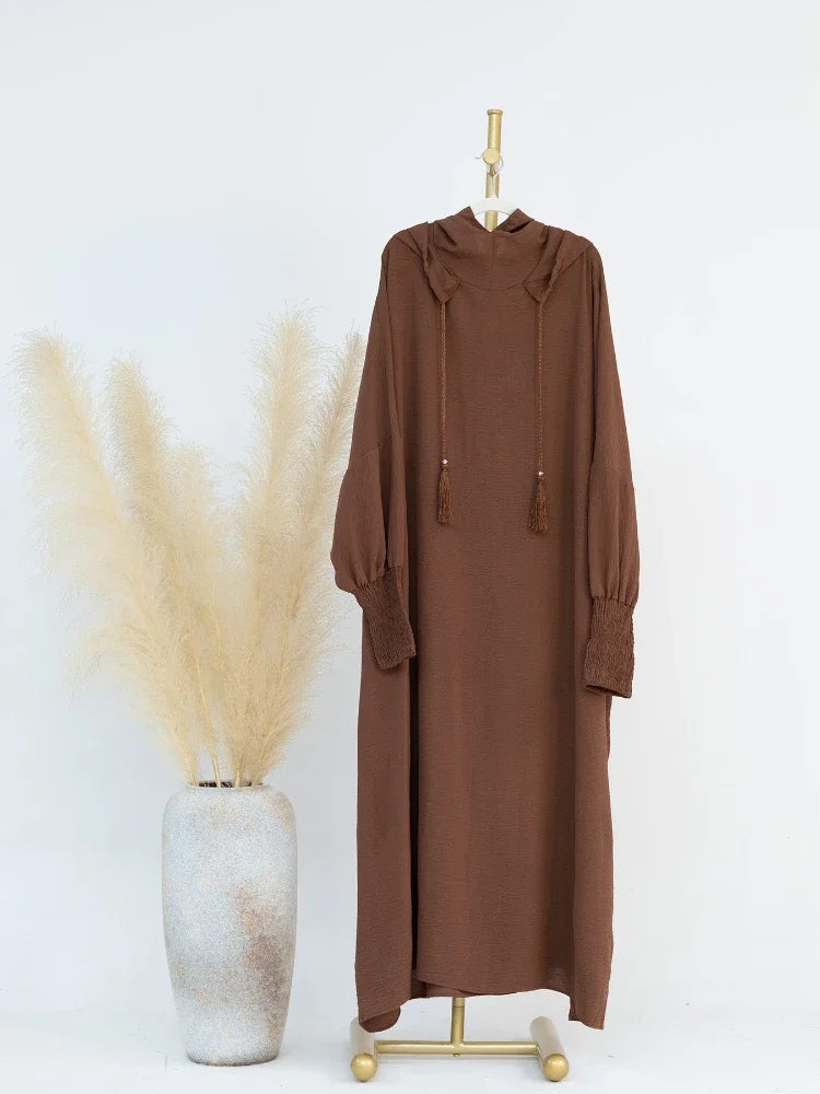 Robe longue à capuche musulmane pour femmes: Jilbab Ramadan Eid