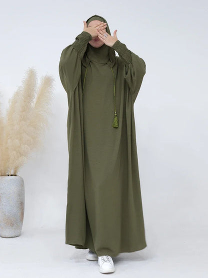 Robe longue à capuche musulmane pour femmes: Jilbab Ramadan Eid