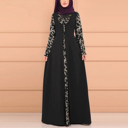 Robe longue femmes musulmanes, abayas éducatives 2024