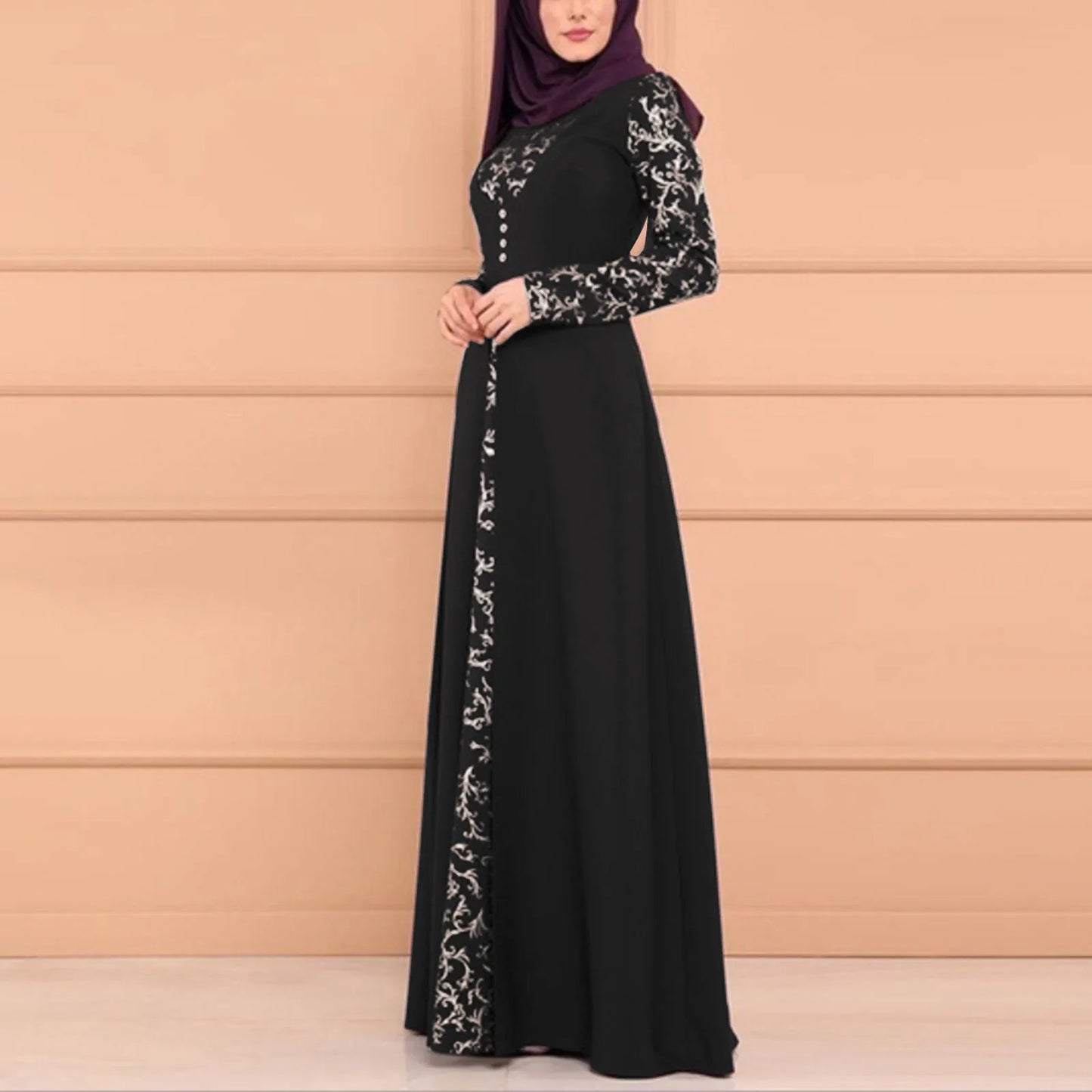 Robe longue femmes musulmanes, abayas éducatives 2024