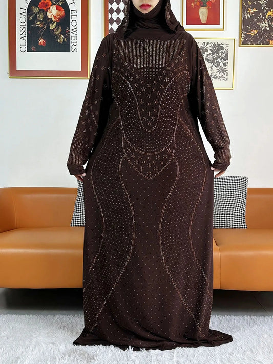 Robe maxi à capuche: caftan de prière pour femmes musulmanes