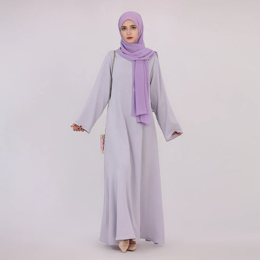 Robe à manches longues unies pour femme, tendance 2025