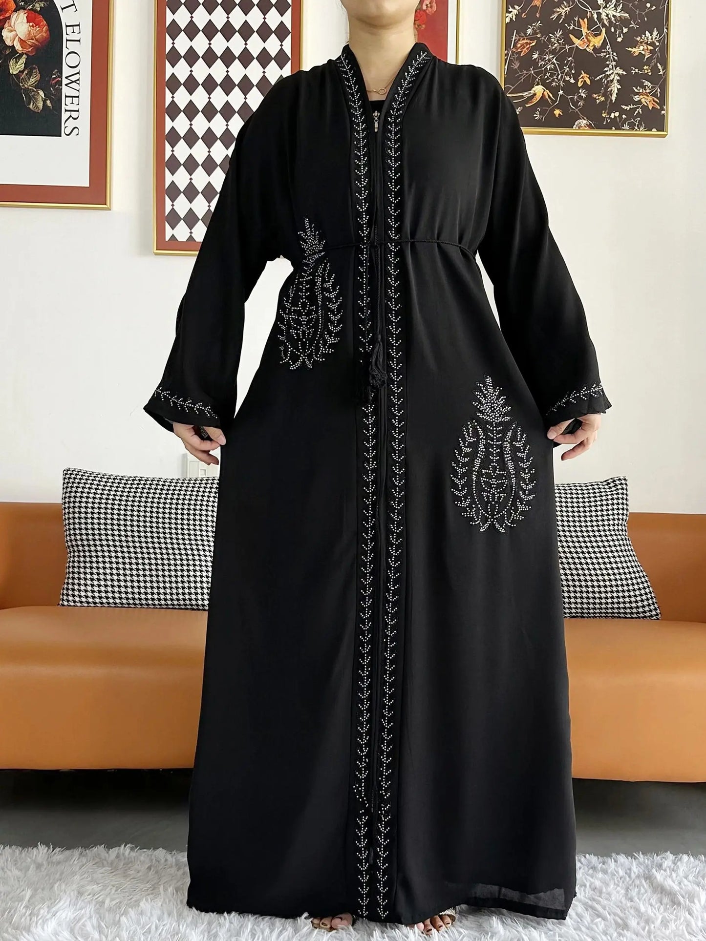 Robes élégantes en mousseline de soie pour femmes, tenues de fête de Dubaï