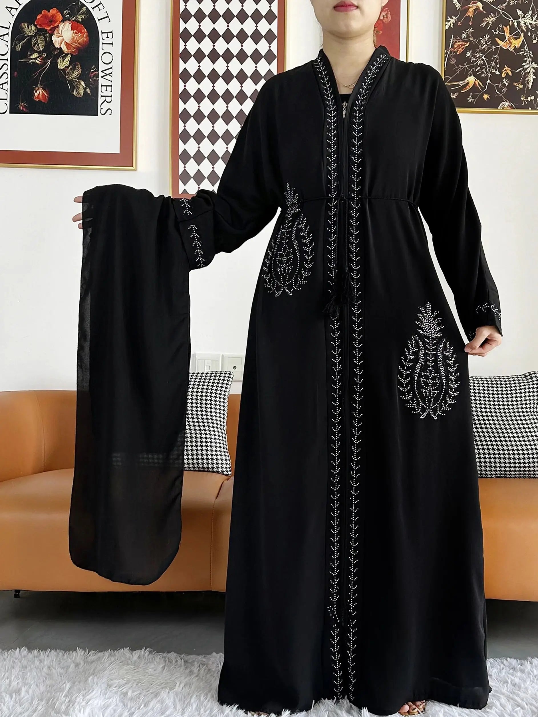 Robes élégantes en mousseline de soie pour femmes, tenues de fête de Dubaï