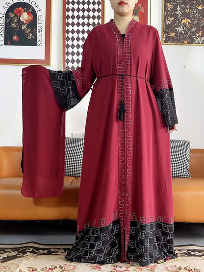 Robes élégantes en mousseline de soie pour femmes, tenues de fête de Dubaï