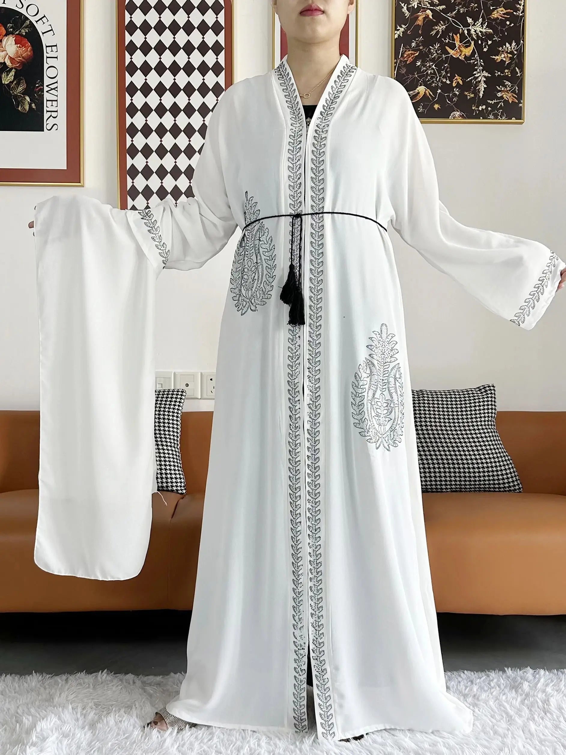 Robes élégantes en mousseline de soie pour femmes, tenues de fête de Dubaï