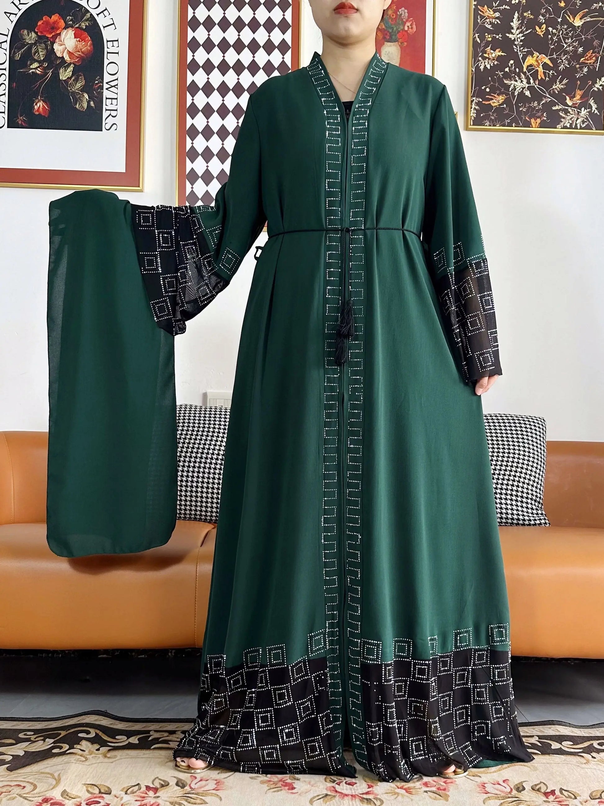 Robes élégantes en mousseline de soie pour femmes, tenues de fête de Dubaï