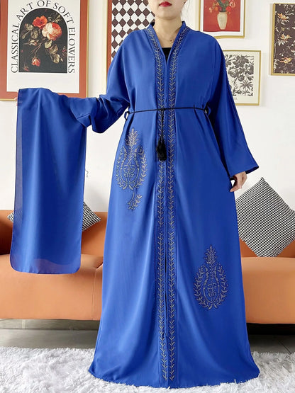 Robes élégantes en mousseline de soie pour femmes, tenues de fête de Dubaï