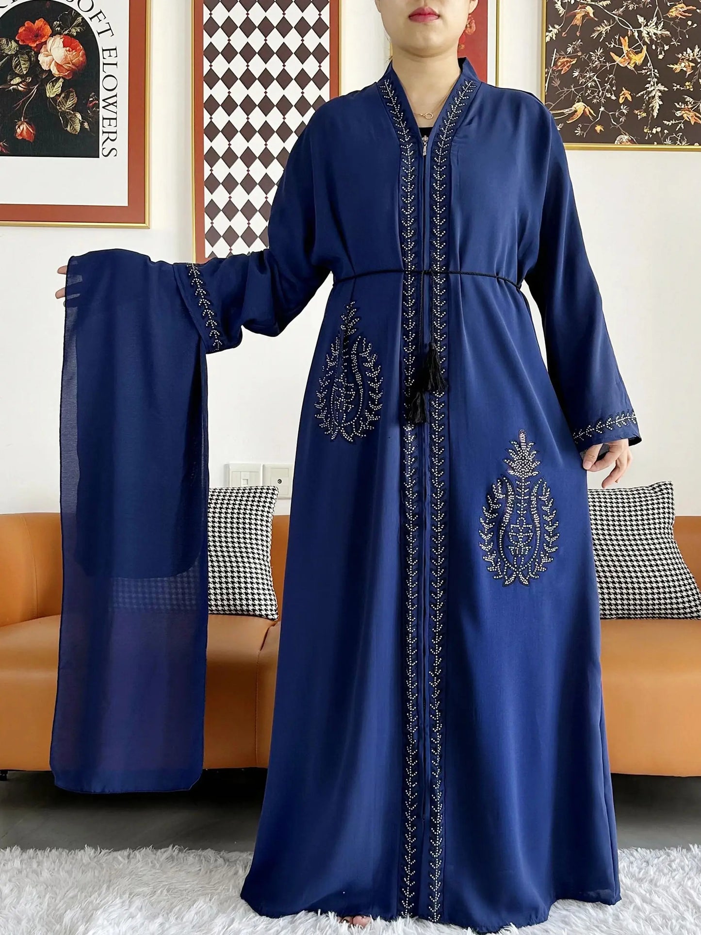 Robes élégantes en mousseline de soie pour femmes, tenues de fête de Dubaï