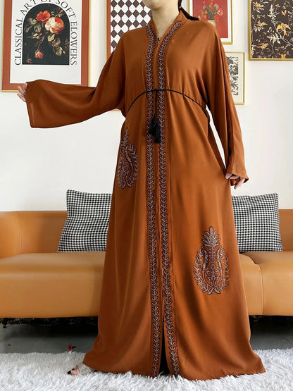 Robes élégantes en mousseline de soie pour femmes, tenues de fête de Dubaï