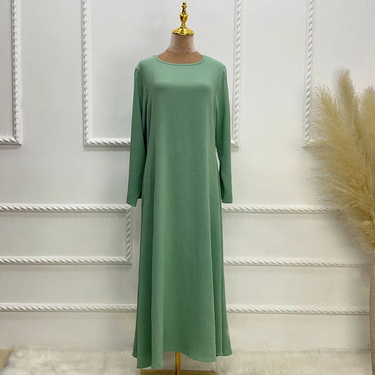 Robe Maxi Modeste pour Femmes Musulmanes - Tenue Islamique Basique pour l'Aïd