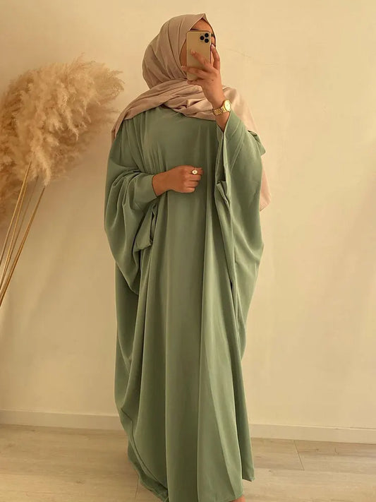 Abaya Moderne et Simple pour Femmes - Robe Longue de Prière pour Ramadan