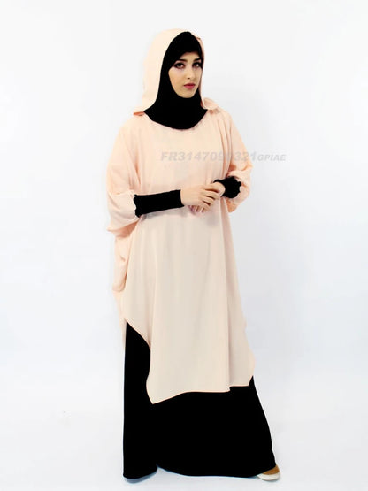 Robe Hijab à Capuche pour Femmes Musulmanes - Vêtement de Prière Long Khimar Abaya