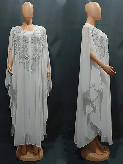 Robe Modeste style oriental en Mousseline pour Mariage