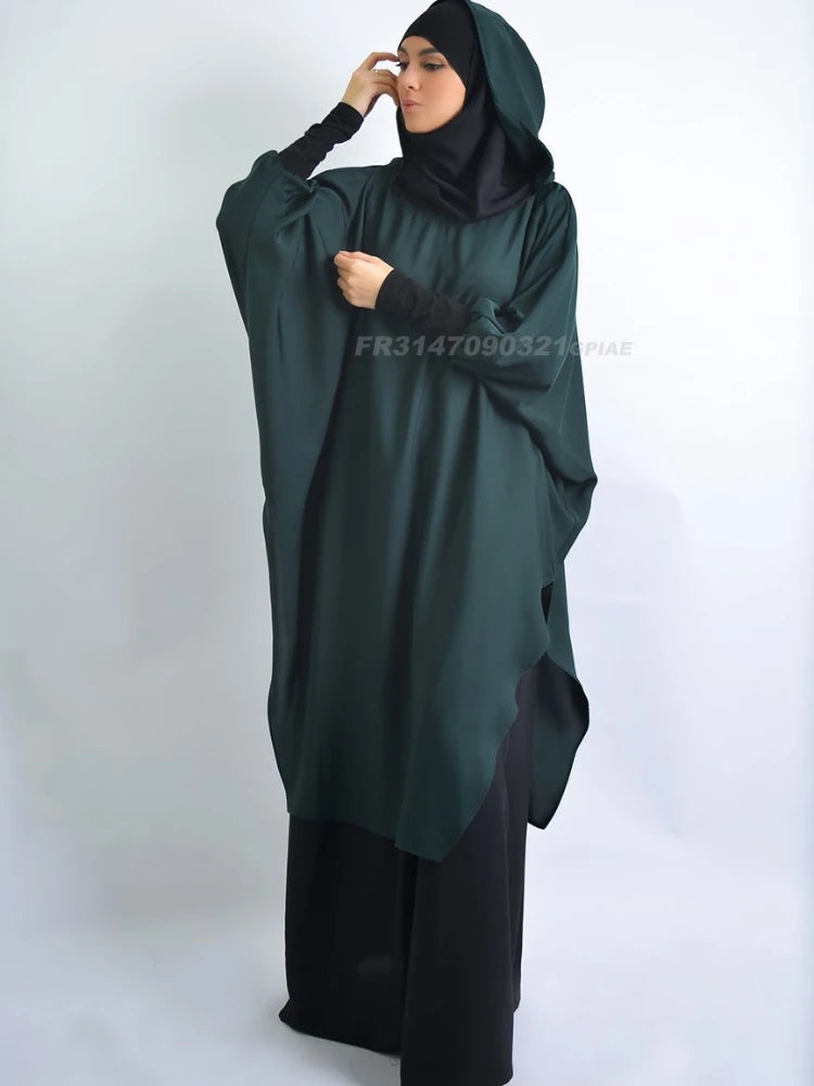 Robe Hijab à Capuche pour Femmes Musulmanes - Vêtement de Prière Long Khimar Abaya