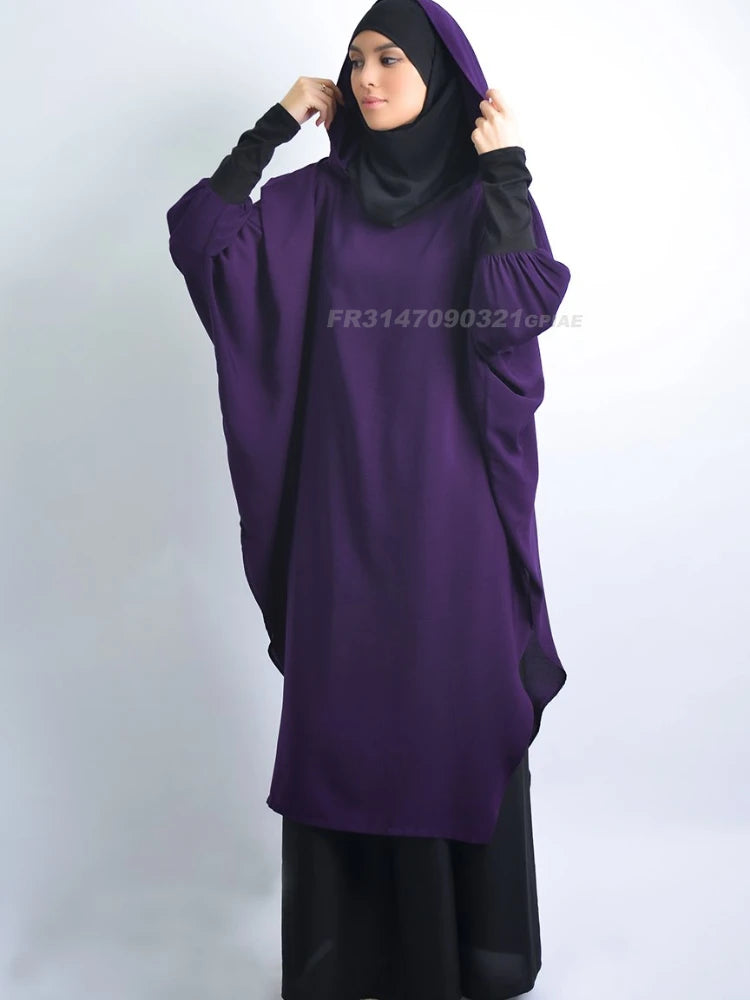 Robe Hijab à Capuche pour Femmes Musulmanes - Vêtement de Prière Long Khimar Abaya