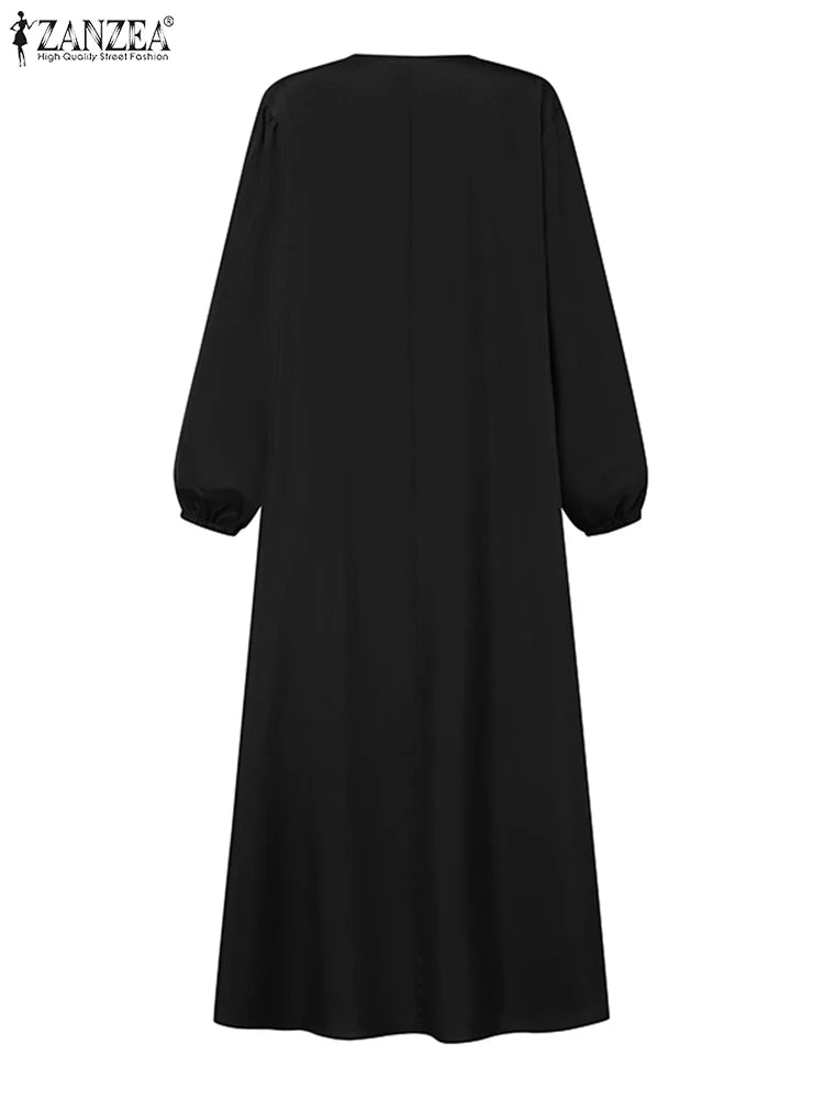 Abaya Kaftan Décontracté style Bohème à manches longues