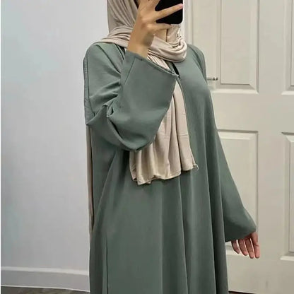 Robe Maxi Modeste pour Femmes Musulmanes - Tenue Islamique Basique pour l'Aïd