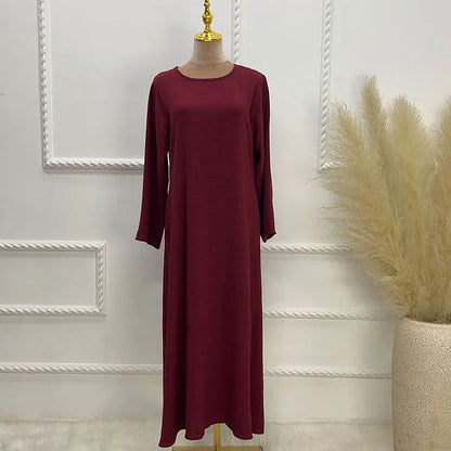 Robe Maxi Modeste pour Femmes Musulmanes - Tenue Islamique Basique pour l'Aïd