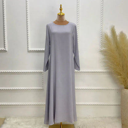 Robe Maxi Modeste pour Femmes Musulmanes - Tenue Islamique Basique pour l'Aïd