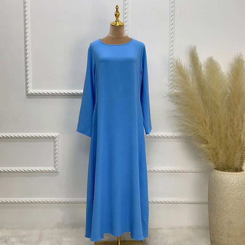 Robe Maxi Modeste pour Femmes Musulmanes - Tenue Islamique Basique pour l'Aïd