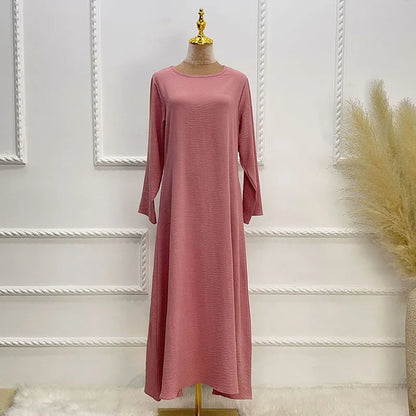 Robe Maxi Modeste pour Femmes Musulmanes - Tenue Islamique Basique pour l'Aïd