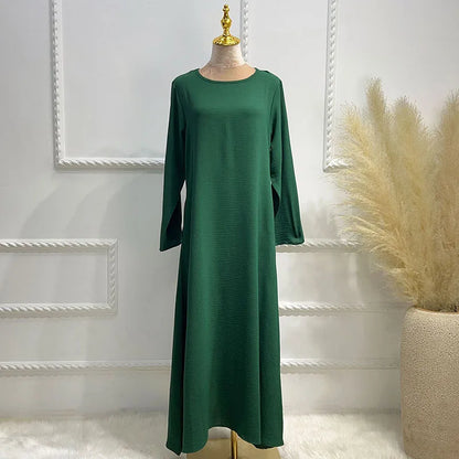 Robe Maxi Modeste pour Femmes Musulmanes - Tenue Islamique Basique pour l'Aïd