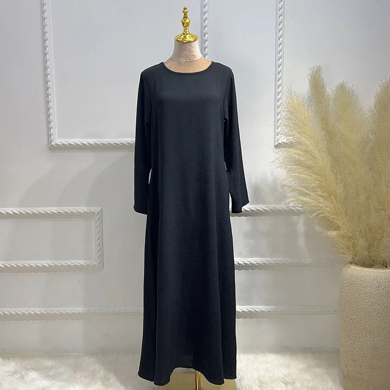 Robe Maxi Modeste pour Femmes Musulmanes - Tenue Islamique Basique pour l'Aïd